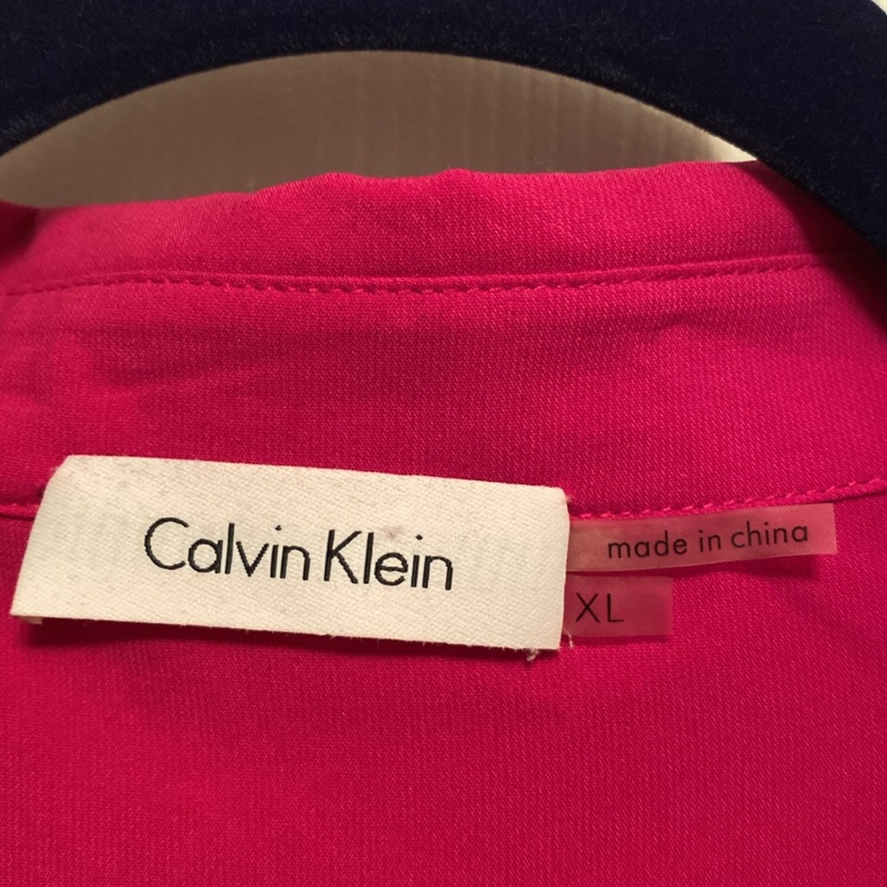 Calvin Klein Magenta Button Down Blouse…size XL - Picture 4 of 5